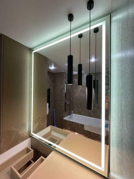 Дзеркало велике 1200х1600 мм з LED-підсвічуванням 095-07 фото