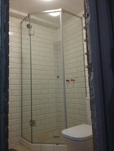 Душова скляна кутова кабіна прозора DС5500-01 фото